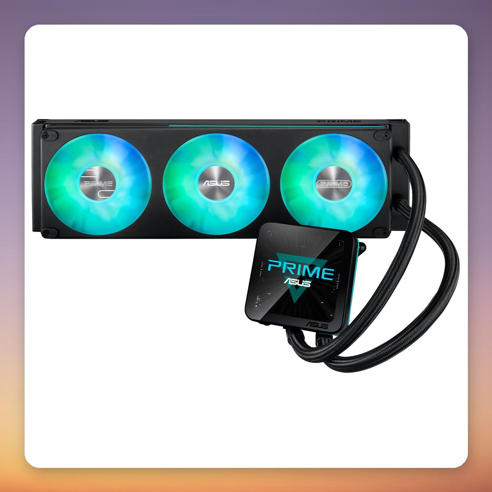 Asus Prime LC II 360 ARGB LCD 360 mm AIO Liquid CPU Cooler, Black