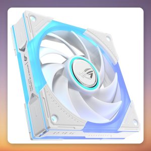 Asus ROG Eurux GR120 ARGB 120 mm PWM Fan, White, Single Pack
