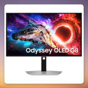 Samsung Odyssey OLED G8 27″ 4K 240Hz QD-OLED Gaming Monitor, Silver