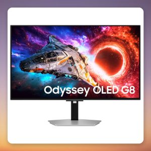 Samsung Odyssey OLED G8 G80SH 32″ 4K QD-OLED 240 Hz Gaming Monitor, Silver