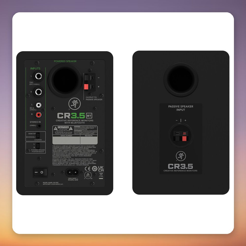 Mackie CR3.5BT 3.5" Active Studio Monitors with Bluetooth, 50W RMS, Black – image 4