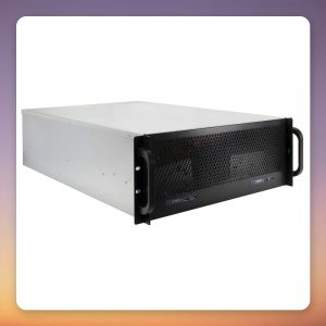 Inter-Tech 4U-465M2 4U Rackmount Server Case, Dual Mini-ITX, Black