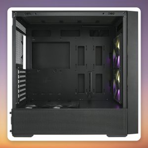 Fortron M330 ATX Mid-Tower Case, Black, Tempered Glass, 4 Fans Included
