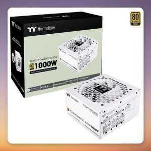 Thermaltake Toughpower XT 1000W Snow 1000W 80 PLUS Gold ATX 3.1 Fully Modular PSU, White