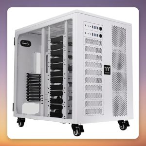 Thermaltake AX1000 TG AI Workstation Dual System Big Tower Case, Snow White