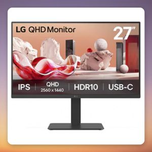 LG 27BA65QB-B 27-inch QHD IPS Monitor, 100Hz, USB-C 65W, Daisy-Chain
