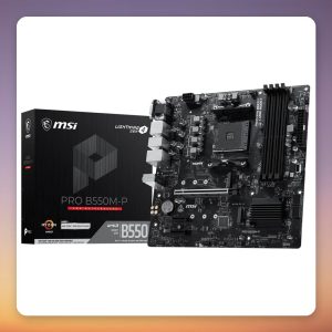 MSI PRO B550M-P AM4 Micro-ATX Motherboard, AMD B550, DDR4, 2x M.2