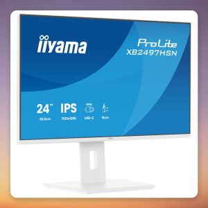 Iiyama ProLite XB2497HSN-W1 23.8" Full HD IPS Monitor, USB-C 65W, 100Hz, White