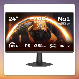 AOC 24G50F 23.8″ Full HD IPS Gaming Monitor, 144 Hz (OC 180 Hz), 0.5 ms MPRT