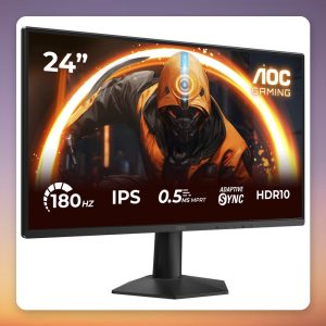 AOC 24G50F 23.8″ Full HD IPS Gaming Monitor, 144 Hz (OC 180 Hz), 0.5 ms MPRT