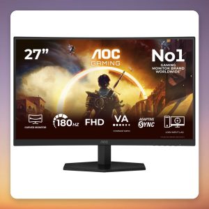 AOC AGON C27G42FE 27″ Curved Gaming Monitor, Full HD, VA, 180 Hz, 0.5 ms MPRT