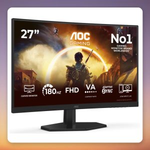 AOC AGON C27G42FE 27″ Curved Gaming Monitor, Full HD, VA, 180 Hz, 0.5 ms MPRT