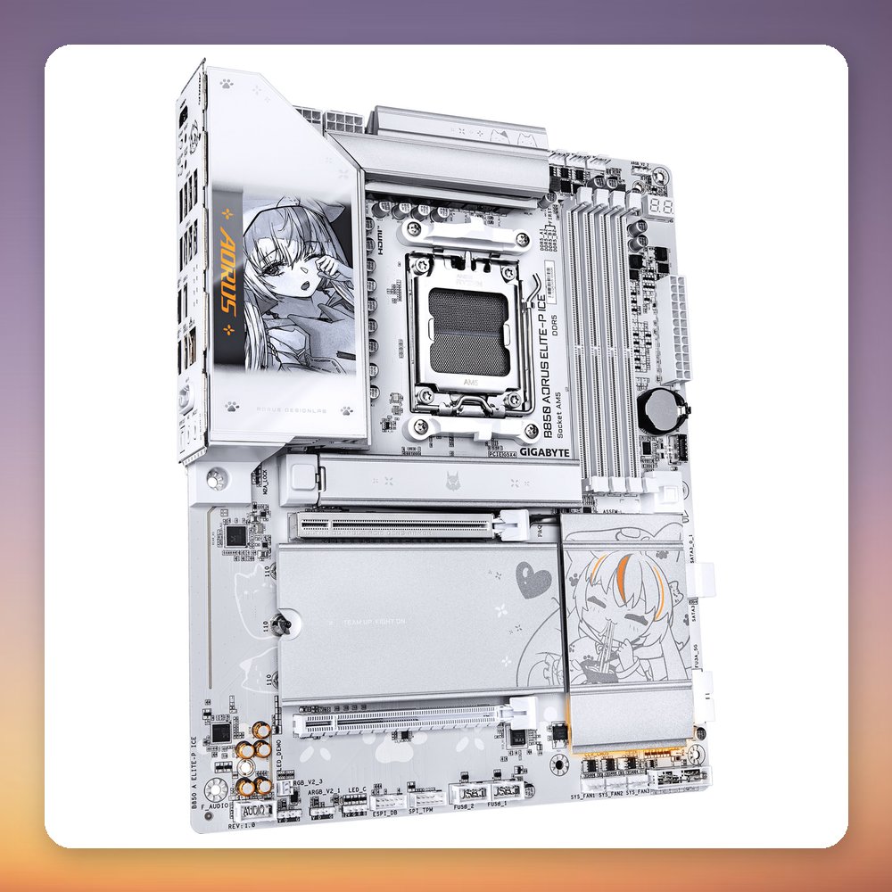 Gigabyte B850 AORUS ELITE-P ICE ATX Motherboard, AM5, DDR5, Wi-Fi 7, White – image 2