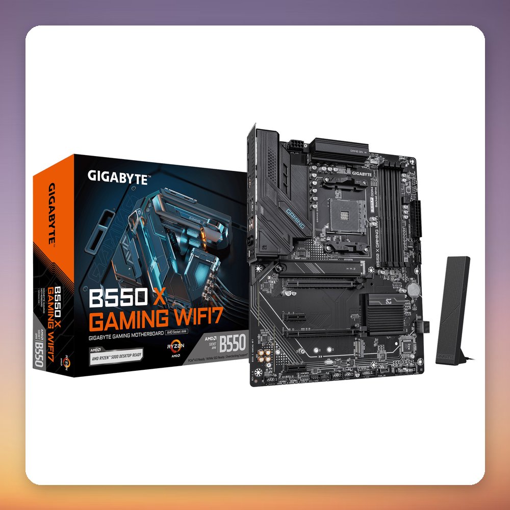 Gigabyte B550 X Gaming WiFi 7 AM4 ATX Motherboard, DDR4, 2.5GbE