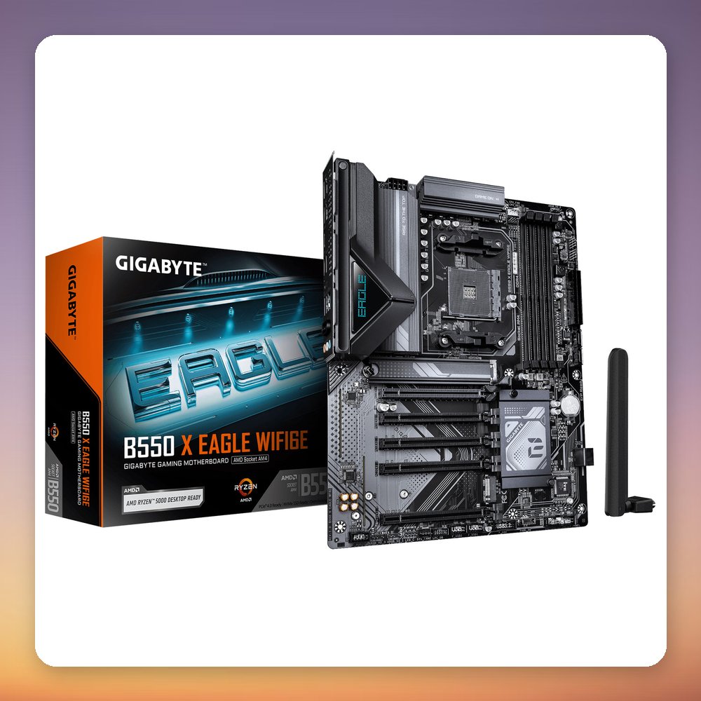 Gigabyte B550 X EAGLE WIFI6E ATX AM4 Motherboard, DDR4, Wi-Fi 6E, 2.5GbE