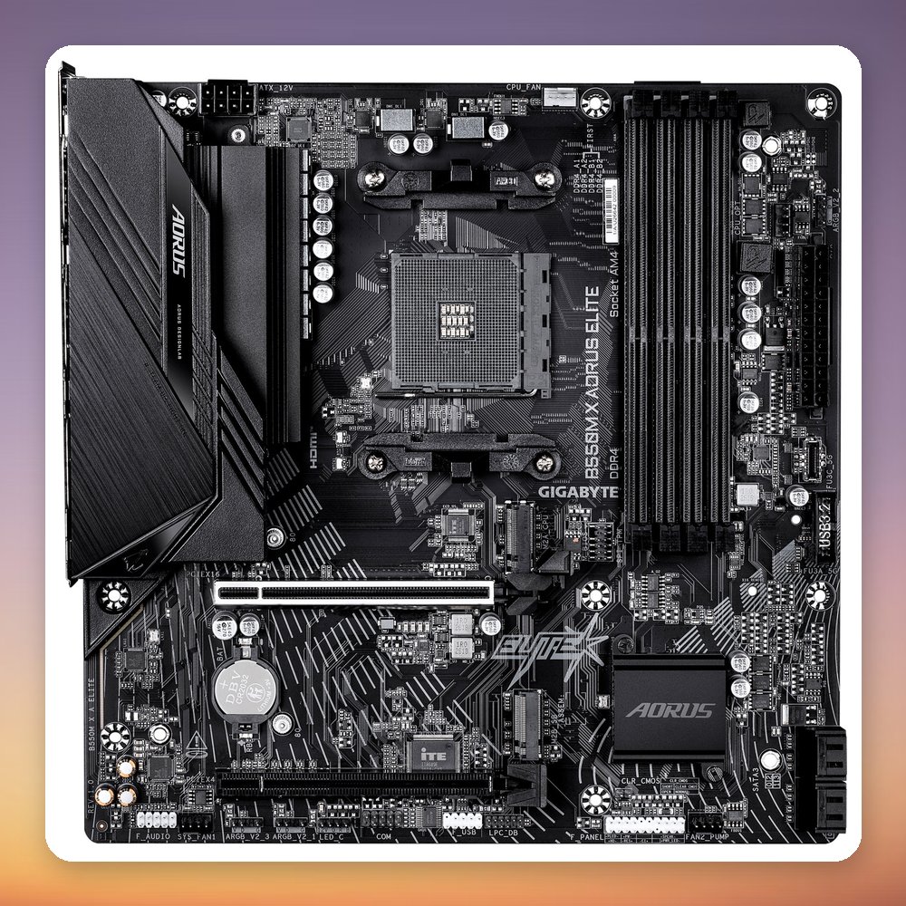 Gigabyte B550M X AORUS ELITE AM4 micro ATX Motherboard, DDR4, 2x M.2, 2.5 GbE – image 2