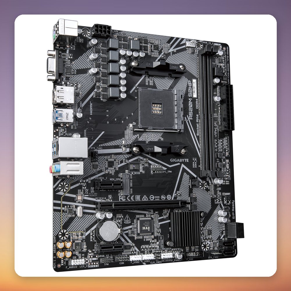 GigaByte A520M S2HP AM4 Micro ATX Motherboard, AMD A520, DDR4 – image 2