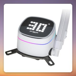 Fortron AD36-W 360 mm AIO Liquid CPU Cooler, White, ARGB, Digital Temperature Display