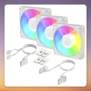 Arctic BioniX P14 A-RGB 140 mm PWM Fan, White, 3-Pack with Daisy Chain