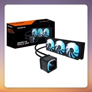 GigaByte EAGLE 360 360 mm AIO Liquid CPU Cooler, 3x 120 mm PWM Fans, ARGB, Black