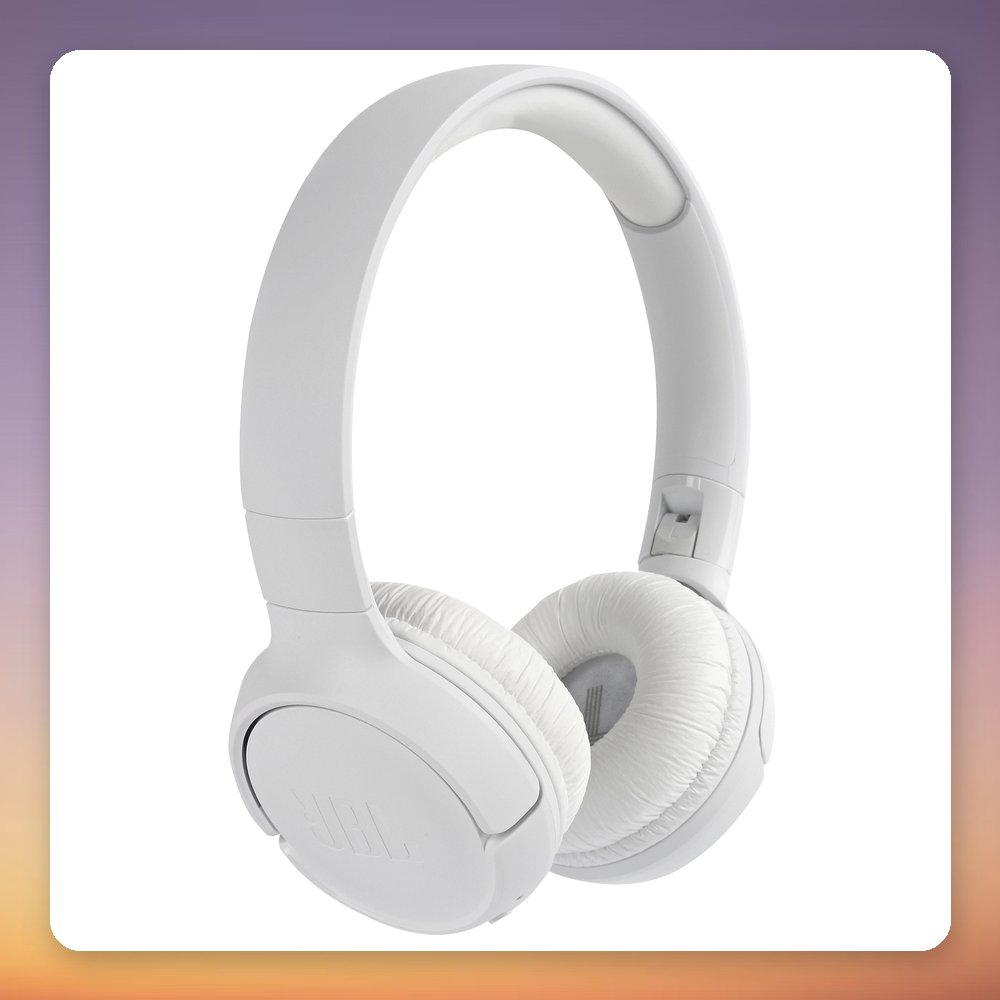 JBL Tune 520BT Wireless On-Ear Headphones, Bluetooth 5.3, 57 Hours, White