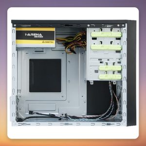 Chieftec CT-01B Mini Tower PC Case, ยตATX, Black, Mesh Front