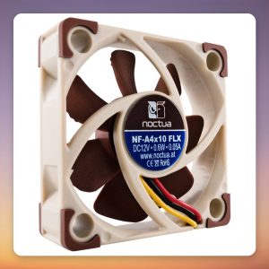 Noctua NF-A4x10 FLX 40 mm 3-pin Fan, Brown/White, 4500 RPM