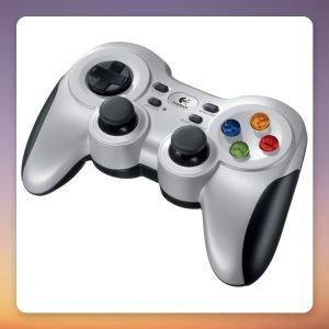 Logitech F710 Wireless Gamepad for PC, 2.4 GHz USB Receiver, Silver/Black