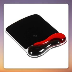 Kensington Duo Gel Mouse Pad with Wrist Rest, Black/Red