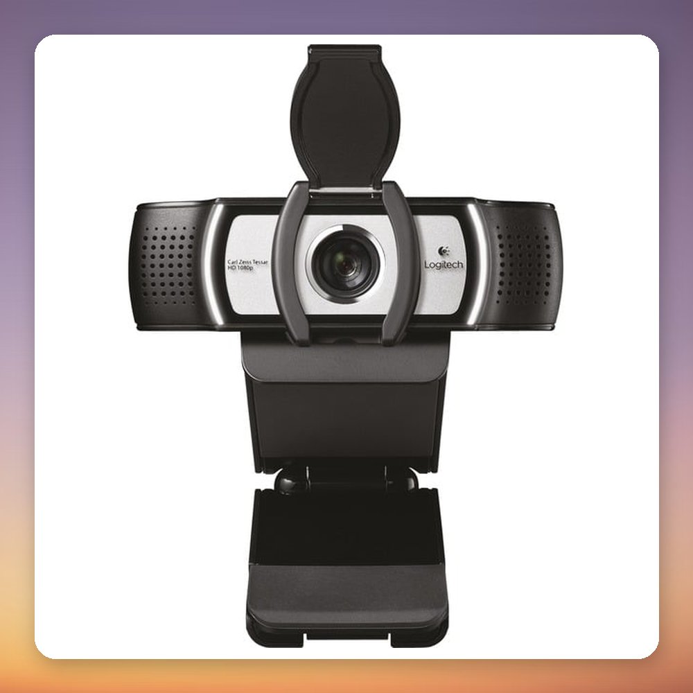 Logitech C930e 1080p Webcam with Dual Stereo Microphones, Black/Silver