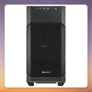 Sharkoon V1000 Micro-ATX Midi Tower Case, Black, Mesh Front