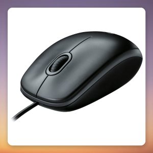 Logitech B100 Optical USB Mouse, 800 DPI, Wired, Black