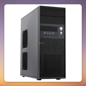 Chieftec CQ-01B-U3-OP Midi Tower ATX PC Case, Black, Mesh Front, USB 3.2 Gen 1