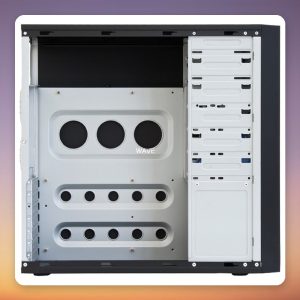 Chieftec CQ-01B-U3-OP Midi Tower ATX PC Case, Black, Mesh Front, USB 3.2 Gen 1