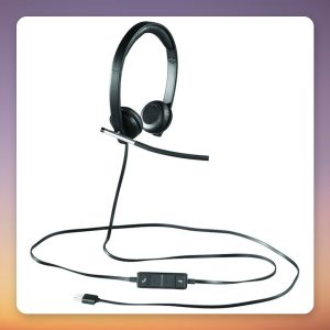 Logitech H650e USB Stereo Headset, On-Ear, Noise-Cancelling Mic, Black