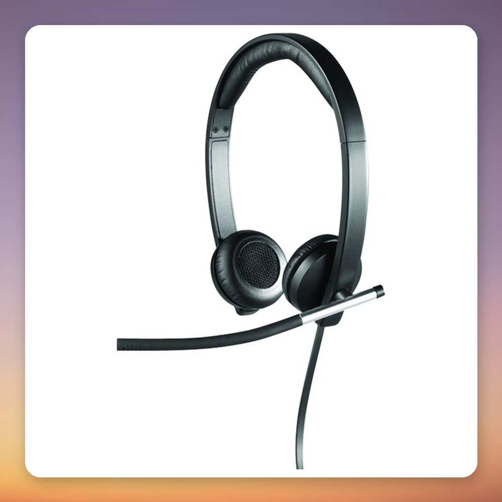 Logitech H650e USB Stereo Headset, On-Ear, Noise-Cancelling Mic, Black – image 3