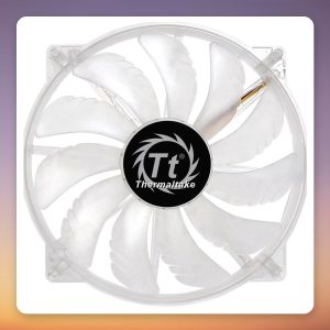 Thermaltake Pure 20 LED 200 mm Case Fan, Blue LED, 800 RPM, Transparent