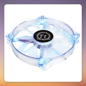 Thermaltake Pure 20 LED 200 mm Case Fan, Blue LED, 800 RPM, Transparent