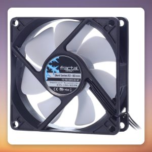 Fractal Design Silent Series R3 80 mm 3-Pin Case Fan, 1600 RPM, 18.1 dB