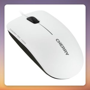 Cherry MC 1000 Wired Optical Mouse, 1200 DPI, USB, White