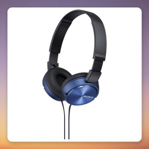 Sony MDR-ZX310 Over-Ear Headphones, Closed-Back, 3.5 mm, Blue/Black