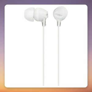 Sony MDR-EX15AP In-Ear Headphones, White, 3.5 mm Jack, 1.2 m Cable