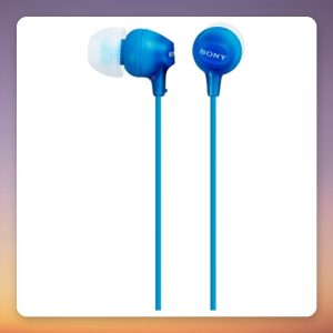 Sony MDR-EX15AP In-Ear Headphones, Blue, 3.5 mm, 1.2 m Cable