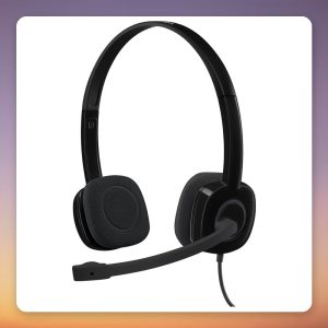 Logitech H151 Stereo Headset with Noise-Cancelling Microphone, 3.5 mm, Black