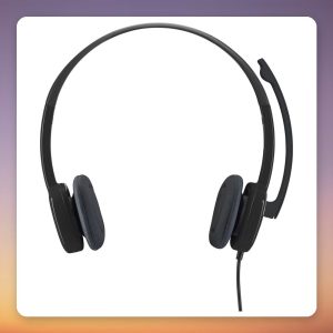 Logitech H151 Stereo Headset with Noise-Cancelling Microphone, 3.5 mm, Black