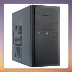Chieftec HT-01B-OP Mini Tower Case, ยตATX, Black, 4 Expansion Slots