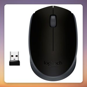 Logitech M171 Wireless Mouse, Black/Grey, 1000 DPI, 2.4 GHz USB Receiver