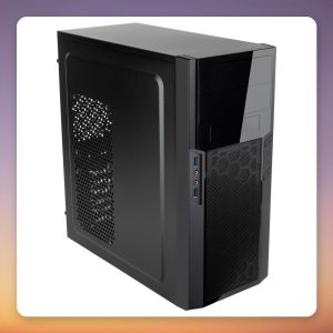 Silverstone PS13 ATX Mid Tower Case, Black, Steel, 2x USB 3.2 Gen 1