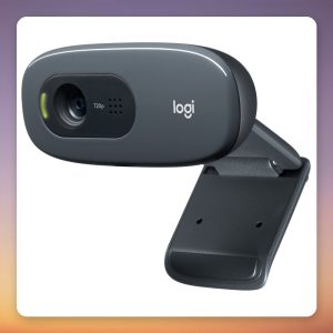 Logitech C270 HD Webcam 720p with Built-in Microphone, Black, USB