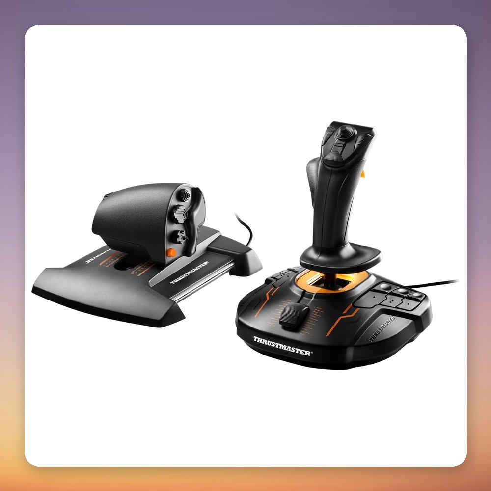 Thrustmaster T.16000M FCS HOTAS Flight Stick and Throttle, Black/Orange, PC